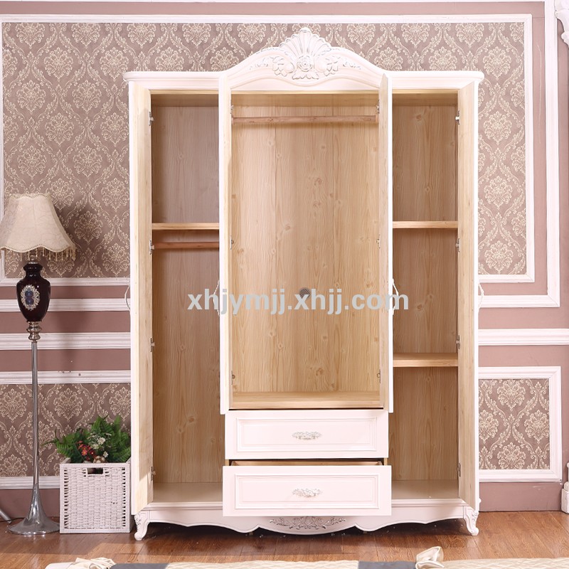 优雅法式风情 香河实木四门欧式衣柜，打造理想卧室空间